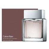 A bottle of Calvin Klein Euphoria Men Eau de Toilette with a clear, pink-colored liquid inside. The packaging is primarily gray and pink, with the brand's logo visible.
Calvin Klein Euphoria Men Eau de Toilette is a bold and magnetic scent crafted for the modern man. With its spicy freshness, herbal heart, and warm woody base, this 100% authentic imported tester captures both strength and elegance perfect for day-to-night wear, all at an irresistible value.