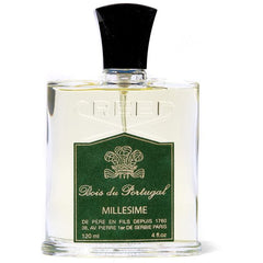 Bois du Portugal Millesime perfume bottle with green label on a white background
Creed Bois du Portugal Eau de Parfum is a rich, smooth, and woody blend that channels the charm of a well-dressed gentleman strolling through the sunlit streets of Lisbon. Elegant and enduring, this scent is a nod to tradition, yet perfectly suited for today’s refined wearer. This 100% authentic imported tester offers luxury and depth without the high retail mark-up.