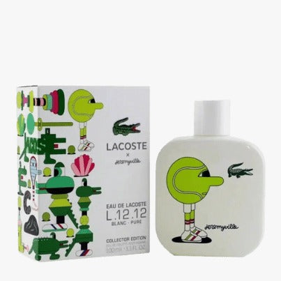 Eau De Lacoste L.12.12 Blanc Pure Collector Edition X Jeremyville is a modern, energetic twist on a timeless classic. Infused with crisp citrus, aromatic herbs, and warm woods, this 100% authentic imported tester is perfect for the man who values style, individuality, and long-lasting freshness all without the luxury price tag.