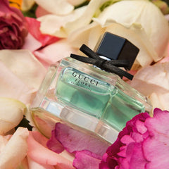 Gucci Flora perfume bottle on a bed of flowers
Gucci Flora Green Eau de Toilette is a bright and enchanting floral fragrance designed for women who bloom with grace and positivity. With crisp citrus, delicate florals, and refreshing green accords, this scent evokes nature’s most uplifting moments. A 100% authentic imported tester, it blends timeless quality with incredible value.