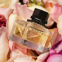 Gucci Flora perfume bottle on a bed of pink and white flowers
Gucci Flora Pink Eau de Parfum is a graceful, radiant blend of soft florals and juicy fruits with a modern twist. Perfectly suited for the free-spirited, fashion-forward woman, it brings out your vibrant elegance with every spritz. This 100% authentic imported tester delivers premium Gucci quality without the luxury markup.