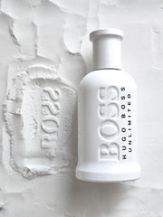 Hugo Boss Unlimited perfume bottle on a textured white background
Hugo Boss Bottled Unlimited Eau de Toilette is a vibrant fusion of cool mint, juicy pineapple, and warm woods. Designed for the driven man, it’s an invigorating scent that fuels confidence and action. This 100% authentic imported tester delivers signature Boss quality without the designer price tag.
