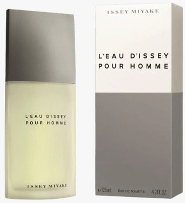 Bottle of L'Eau D'Issey Pour Homme by Issey Miyake Eau de Toilette next to its packaging box.
L’Eau D’Issey Pour Homme by Issey Miyake is a refined, refreshing scent for men who appreciate balance and elegance. Inspired by water's clarity and power, this 100% authentic imported tester offers a crisp, woody-aquatic blend perfect for everyday wear. A masterclass in minimalism, it combines bold citrus, spicy warmth, and smooth woody notes all without the luxury markup.