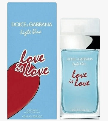Dolce & Gabbana Light Blue Love Is Love perfume bottle and packaging
Light Blue Love Is Love Eau de Toilette by Dolce & Gabbana is a deliciously fresh and flirtatious scent that captures the sweetness of love in full bloom. With fruity, floral, and creamy gourmand layers, this imported tester delivers luxury, authenticity, and long-lasting delight all without the premium price tag.