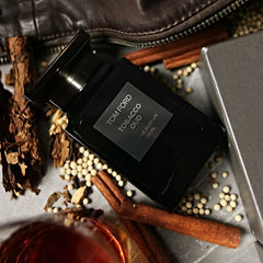 Tom Ford perfume bottle with spices and leather texture
Tom Ford Tobacco Oud Eau de Parfum is a daring and intoxicating scent that combines the richness of tobacco with the depth of resinous oud. Bold and luxurious, it’s crafted for the confident soul who embraces opulence and intensity. This 100% authentic imported tester delivers Tom Ford’s signature prestige without the high-end retail price.