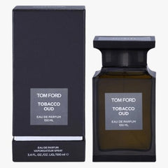 Tom Ford Tobacco Oud EDP 100ml bottle with its black box packaging, both displaying the brand name and product scent.
Tom Ford Tobacco Oud Eau de Parfum is a daring and intoxicating scent that combines the richness of tobacco with the depth of resinous oud. Bold and luxurious, it’s crafted for the confident soul who embraces opulence and intensity. This 100% authentic imported tester delivers Tom Ford’s signature prestige without the high-end retail price.