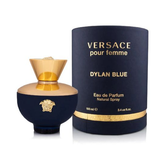 Versace Dylan Blue Pour Femme Eau de Parfum is a sophisticated fragrance that blends fruity, floral, and woody notes, creating a captivating and empowering scent. This 100% authentic Versace perfume is an imported tester, offering exceptional quality, longevity, and projection at an unbeatable price.