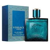 A product image showing Versace Eros EDP 100ml with its blue bottle and packaging, designed with a geometric pattern.
Versace Eros Eau de Parfum is a bold expression of masculine confidence blending zesty freshness with sweetness and a woody base. Designed for the man who commands attention, this EDP offers a deeper, more intense version of the classic Eros. Our 100% authentic imported tester brings you luxury without the luxury price tag.