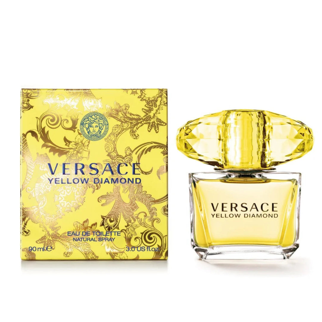 Versace Yellow Diamond Eau de Toilette is a luminous and airy floral scent that sparkles like a rare gem. Bursting with fresh fruits, delicate flowers, and warm woods, it’s designed for the woman who radiates confidence and beauty. This 100% authentic imported tester offers luxury and elegance without the premium price tag.