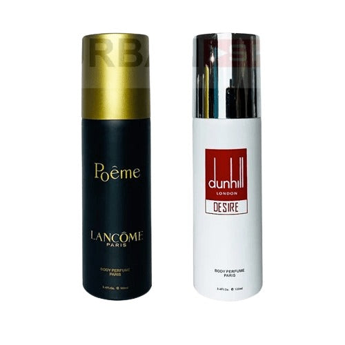 Pack Of Two Body Spray (Poeme by Lancome – Dunhill Desire Red)