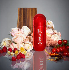 Red perfume bottle with roses and berries on a reflective surface
212 VIP Rose “Red” Eau de Parfum by Carolina Herrera is an energetic and glamorous scent made for the bold and confident. With its unexpected blend of liquor, fruits, and deep gourmand notes, it’s the perfect choice for a woman who loves to stand out. This 100% authentic imported tester delivers premium quality and lasting performance without the luxury markup.