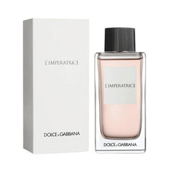 Dolce & Gabbana L'Imperatrice Eau de Toilette bottle with packaging, displaying the brand and product 
Dolce &amp; Gabbana L’Imperatrice Eau de Toilette is a vibrant tribute to modern femininity. Bursting with tropical fruits, delicate florals, and a creamy, comforting base, it’s made for the bold, radiant woman who loves to stand out. This 100% authentic imported tester captures the elegance of Italian luxury without the premium price tag.name.