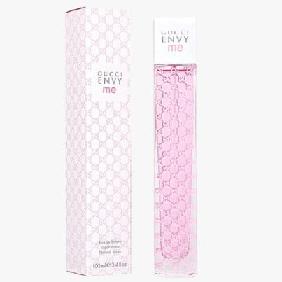 Gucci Envy Me Eau de Toilette 100ml spray bottle with packaging, predominantly pink design.
Gucci Envy Me Eau de Toilette is a youthful and flirty blend of sweet fruits, delicate florals, and soft woods. Designed for the confident, modern woman who loves to stand out, this 100% authentic imported tester combines high-end quality with unbeatable value without the luxury price tag.
