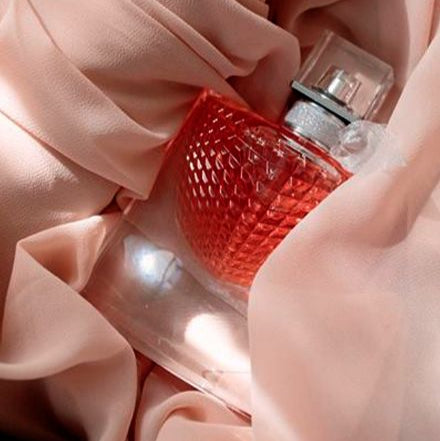 Red and clear perfume bottle with textured design on a soft pink fabric background
La Vie Est Belle Eau de Parfum by Lancôme is a timeless expression of joyful femininity, crafted with a blend of luxurious florals, sweet fruits, and warm gourmand notes. Designed for the confident and radiant woman, this 100% authentic imported tester delivers long-lasting elegance and charm without the designer price tag.