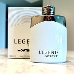 Mont Blanc Legend Spirit Eau de Toilette bottle alongside its packaging box, displaying the product name and capacity of 100ml.
Mont Blanc Legend Spirit Eau de Toilette is a modern, invigorating scent that speaks to the confident man who lives boldly and leads with quiet strength. Clean yet charismatic, this 100% authentic imported tester combines citrus freshness, aromatic spices, and woody depth offering premium performance at an affordable price.